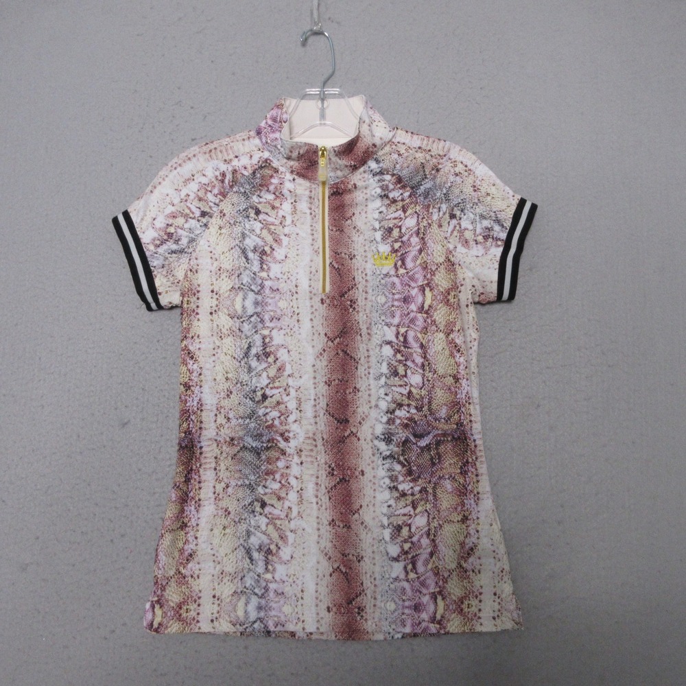 Kastel Denmark Top Small Charlotte Sun Snake Print Quarter Zip UV Protection